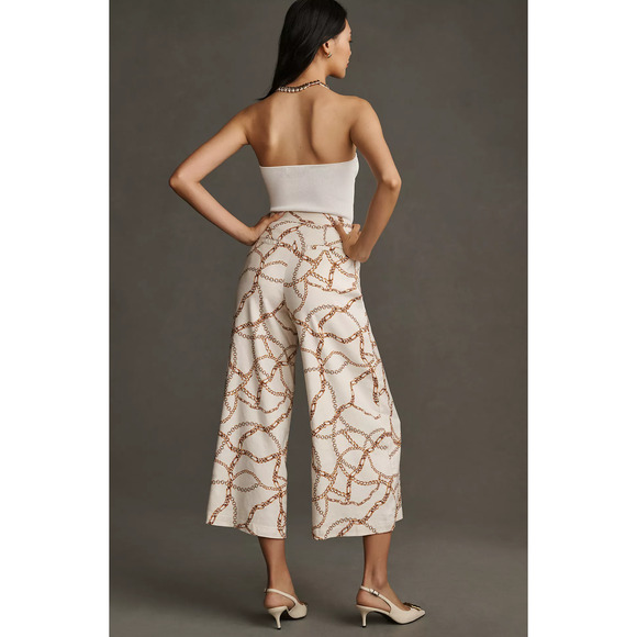 Anthropologie Maeve Printed Palazzo Pants - New Size 8 - Picture 3 of 6